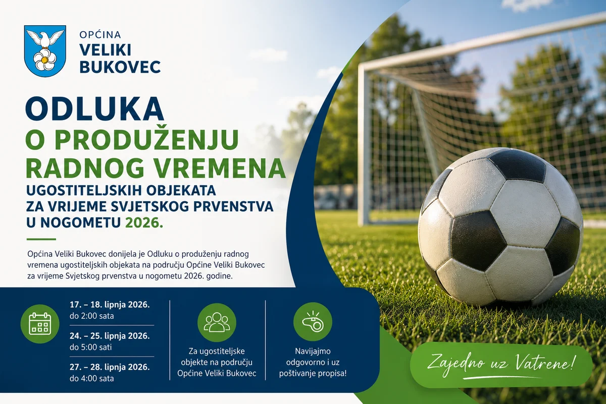 Produljeno radno vrijeme ugostiteljskih objekata za vrijeme utakmica Hrvatske na Svjetskom prvenstvu 2026.